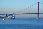 Golden Gate Bridge  panorama including Sausalito