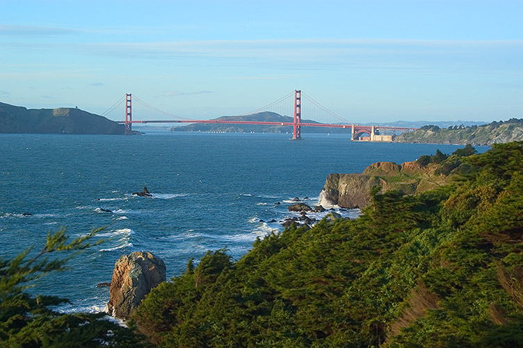 Golden Gate Bridge View from Fort Miley at El Camino del Mar