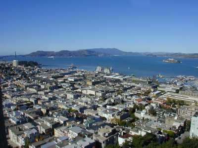 Fhisherman's Wharf view from Coit Tower