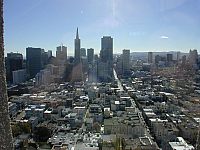 A view from Coit Tower at downtown San Francisco