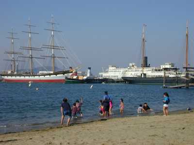 Aquatic park and museum ships in San Francisco