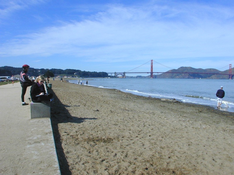 Golden Gate Bridge view from Crissy Field